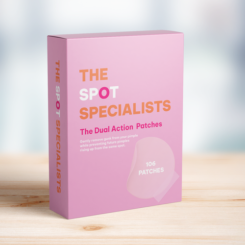 Pimple Patch PACKAGING to appeal to FEMALE BEAUTY user Design by Katyaa