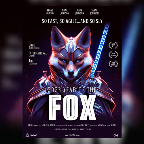 Life360 2023 Year of the Fox Poster Design by Designer Anuragd