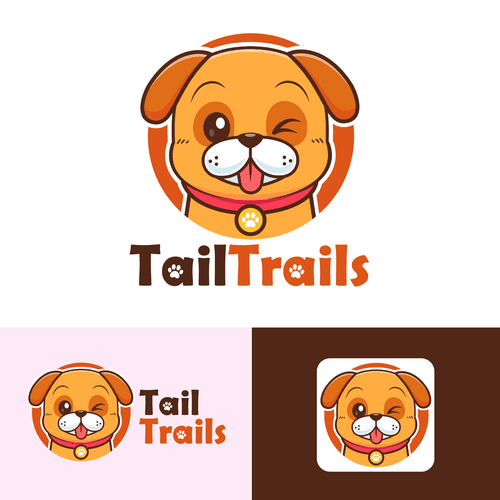 Design a CUTE Dog Mascot Logo for a Mobile App Design réalisé par Adhee Pratama