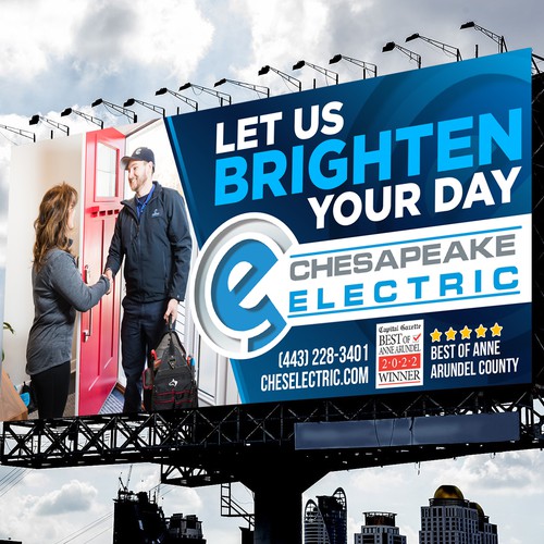 Chesapeake Electric Billboard Design by icon89GraPhicDeSign