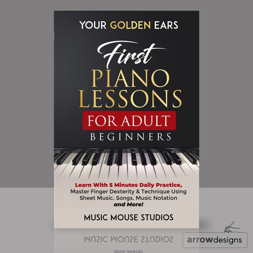 Design a stunning cover for a beginners adult piano book Design réalisé par Arrowdesigns