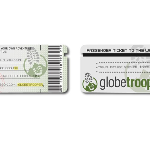 UNIQUE Project - Business Card - THEME: Bus/Train/Plane Ticket Diseño de SanGraphics