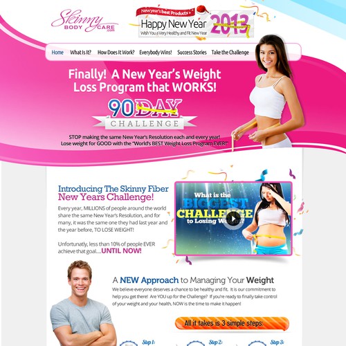 Create the next website design for Skinny Fiber New Year's Challenge Diseño de Smashing Boys