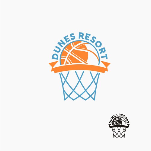 DUNESRESORT Basketball court logo. Design by Dee29ers