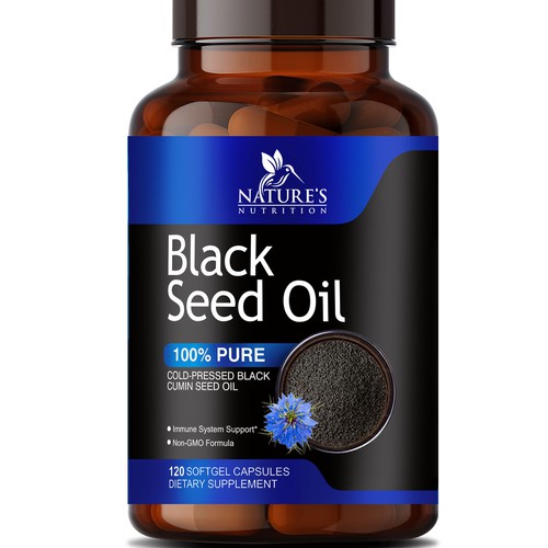 Natural Black Seed Oil Design Needed for Nature's Nutrition Design by sapienpack