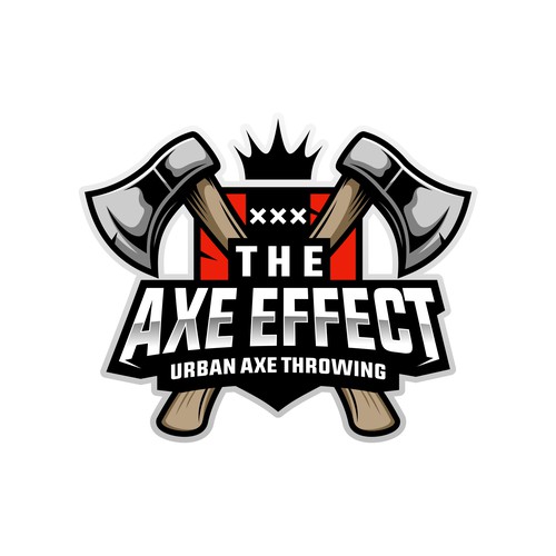 Cool rough Amsterdam Axe Thrwing Logo Design by Orn DESIGN