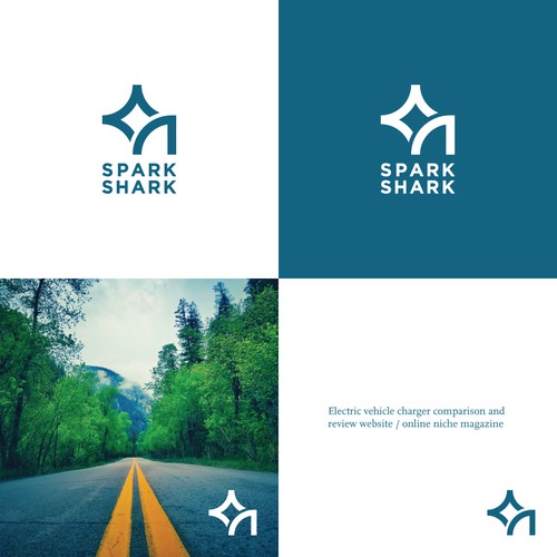 コンペ「Spark Shark need exciting new logo for EV (electric vehicle) charger review site」のデザイン by kassymkulovさん 