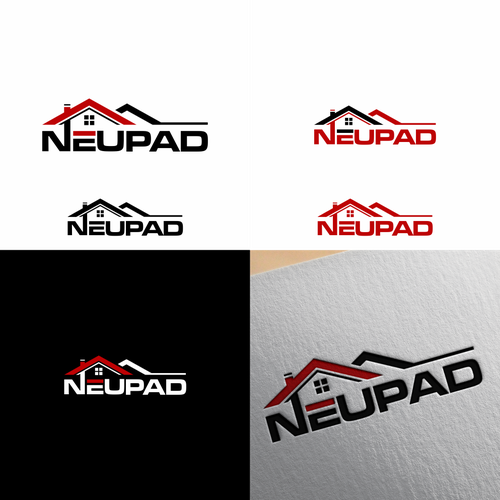 Real estate investment company use red and black Design by Tukang Sapu