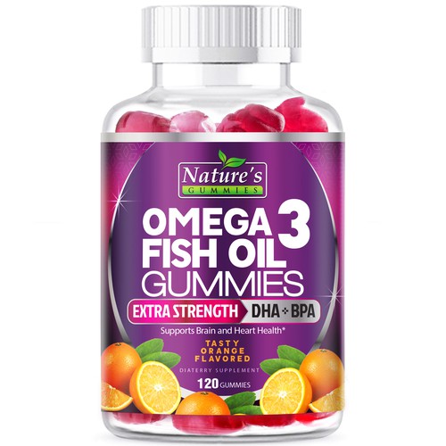 Diseño de Tasty Omega 3 Fish Oil Gummies Design needed for Nature's Gummies de agooshe