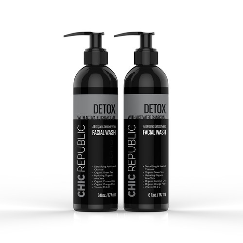 Cool Edgy Label for Face Wash Diseño de rgphic