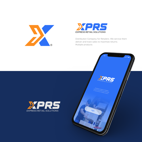 XPRS Express Retail Solutions Logo. Mass distribution company Diseño de Bayudaswara