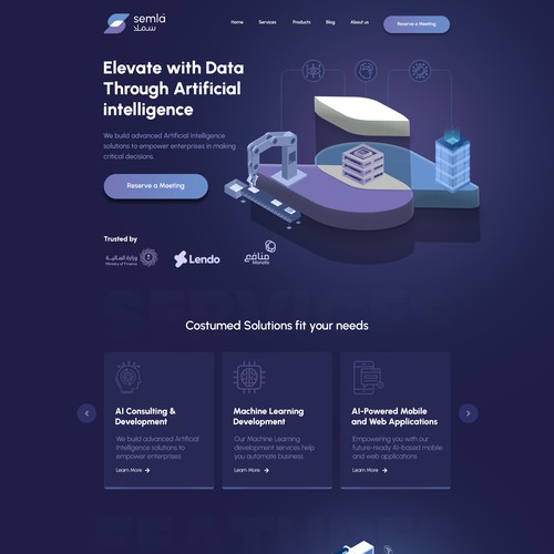 AI/Machine Learning Development Company Homepage Design réalisé par designangel07