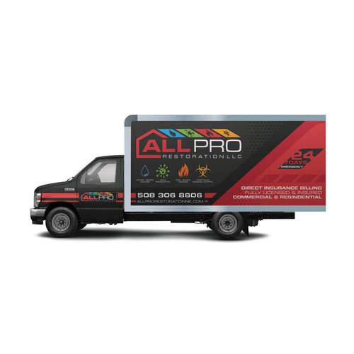 New vehicle Wrap for a Restoration truck Diseño de Priyo