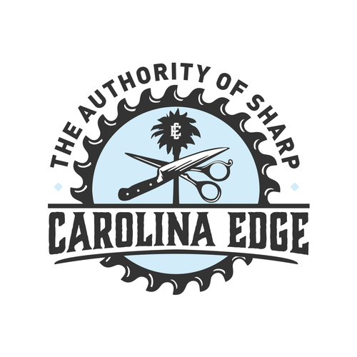 A retro / edgy logo for a mobile sharpening service called Carolina Edge Design by sikelwesi