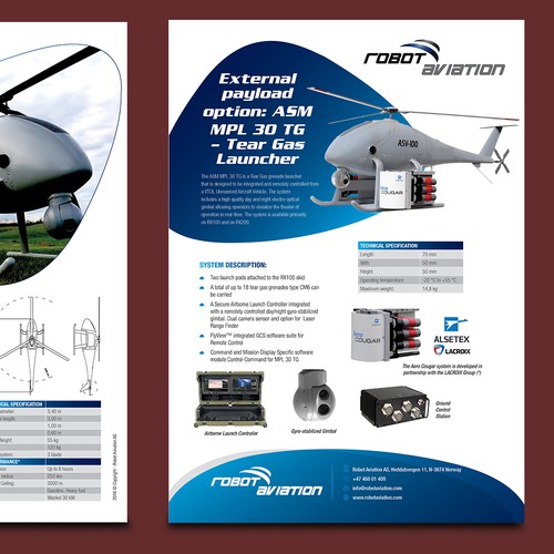 clean, high-tech flyer design for drones/UAVs that gives confidence and ...