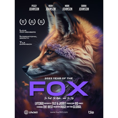 Life360 2023 Year of the Fox Poster Design by LogoNusantara ™