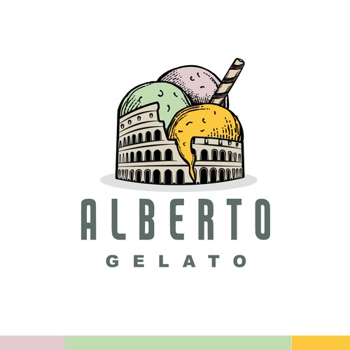 We need a creative interesting logo for gelato bar "Alberto Gelato Bar" Design by annalisa_furia