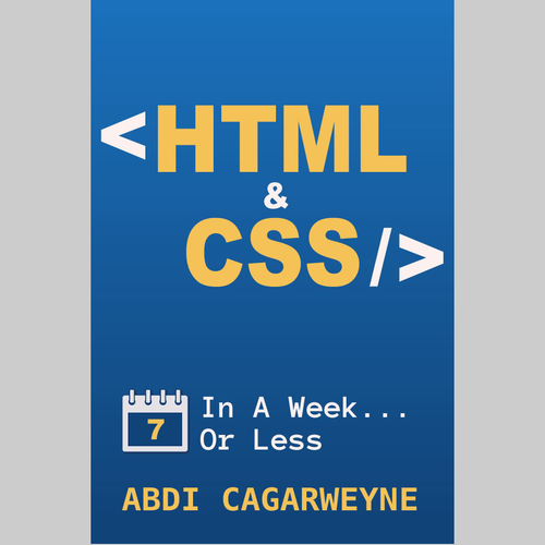 Design an eye catching book cover for learning how to code with HTML ...