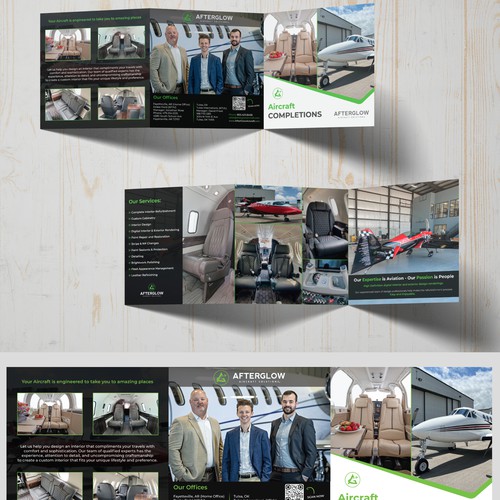 Striking Modern Brochure for Private Jet Owners Design by Elite Craters