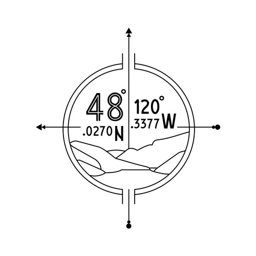 Longitude & Latitude Tattoo Design Contest Design by Athar82