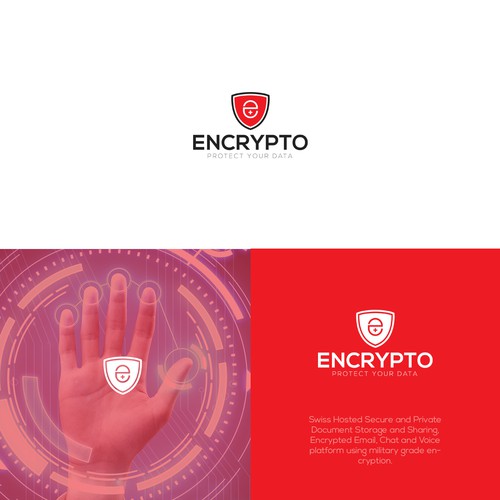 Swiss hosted secure doc storage Encrypto.com needs logo and brand built Design by APP Designs