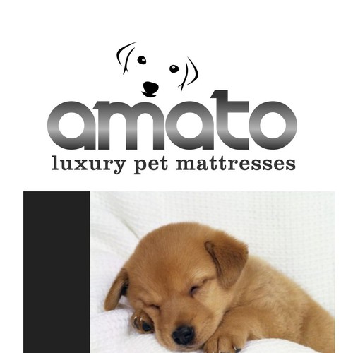 AMATO modern/luxury dog bed logo Design by Tronton