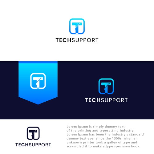 Tech Support Logo Design by RODH1 M