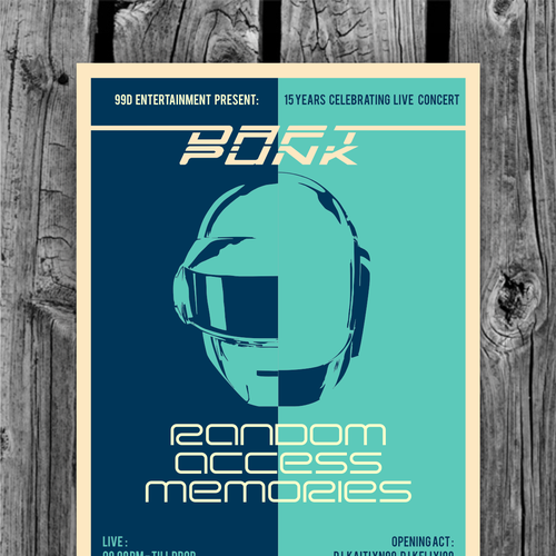 99designs community contest: create a Daft Punk concert poster Design von DLVASTF ™