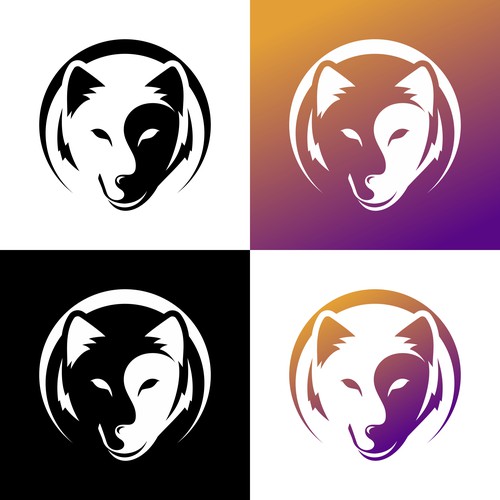 Wolf Sun/Moon Logo For Spiritual Website Design by ZHF