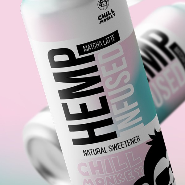 Chill Monkey – Modern Can Packaging for Hemp Infused Matcha Latte
