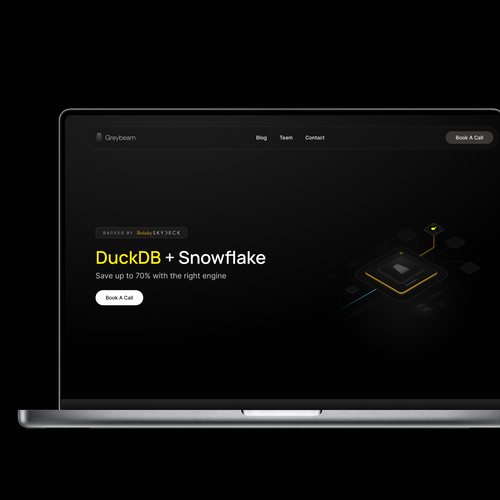 Landing page for data infrastructure startup Design by ds_137