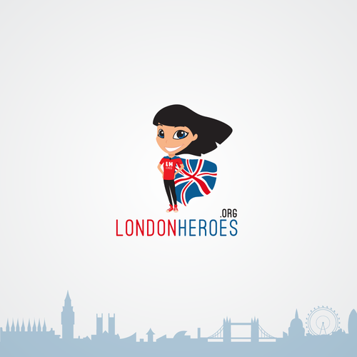 Create the character of a London hero as a logo for londonheroes.org Diseño de kreafox