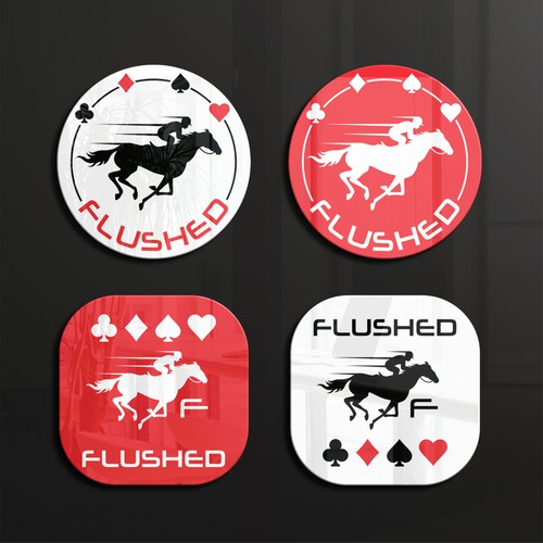 Flushed Icon Logo Design by Unique V Designs