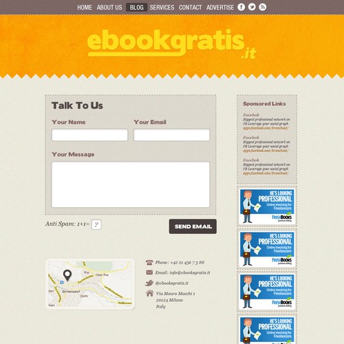 New design with improved usability for EbookGratis.It Design von stylenotmy