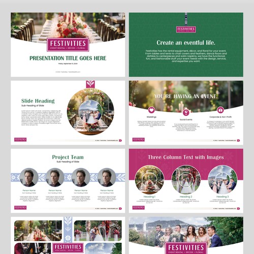 Festivities Powerpoint Deck Design by Wisden