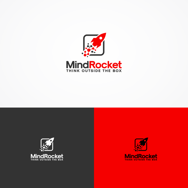 Simple logo concept for Mind Rocket "Think Outside The Box"