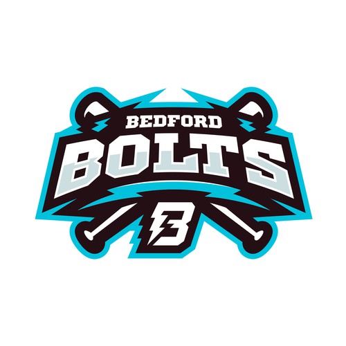 Team logo for the Bedford Bolts girls softball team Design by Karisdesigns