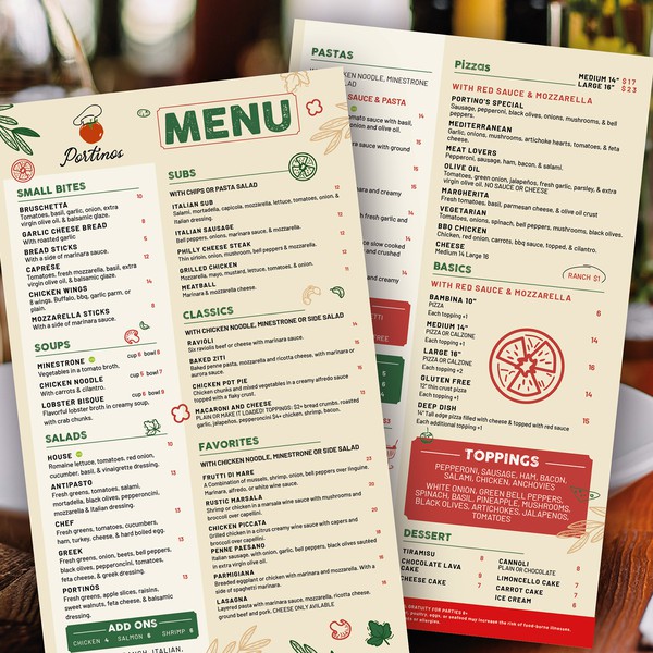Design by Hadi (Achiver) titled "Portinos Restaurant"