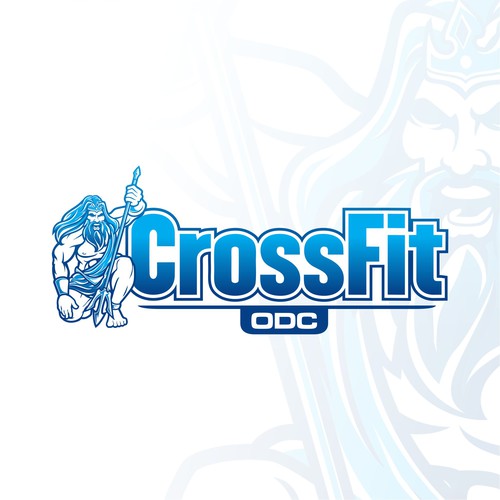 Logo pour une salle de CrossFit (France), thématique : trident, mer, odyssée, poseidon … Design by BamboeRuncink