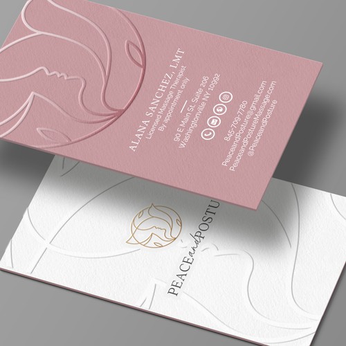 Massage therapy on sale business cards