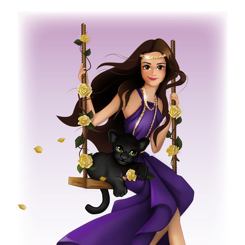 Turn a photo of my gf into a "Disney Princess" like illustration Diseño de irena7