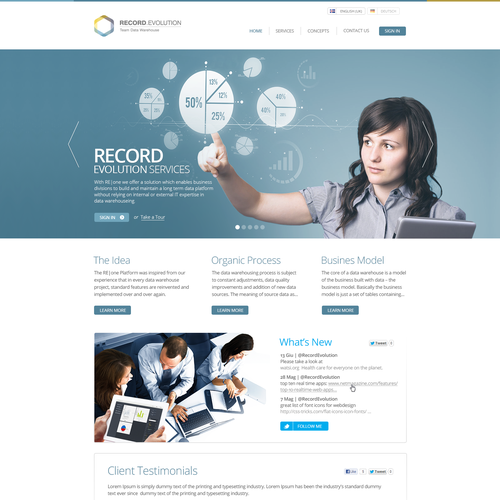 Web page design contest entry by Spillo (Luigi Burrelli)