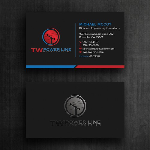 Business Card for a high voltage company Design by Felix SH