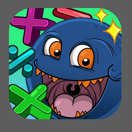 Create a beautiful app icon for a Kids' math game Diseño de artzsone