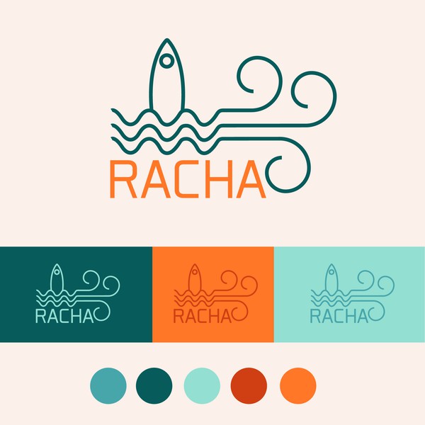 Design realizzato da Oscar Mongeotti intitolato "Logo concept beach fish restarurant"