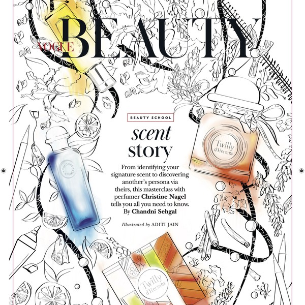 Hermes Perfume Illustration