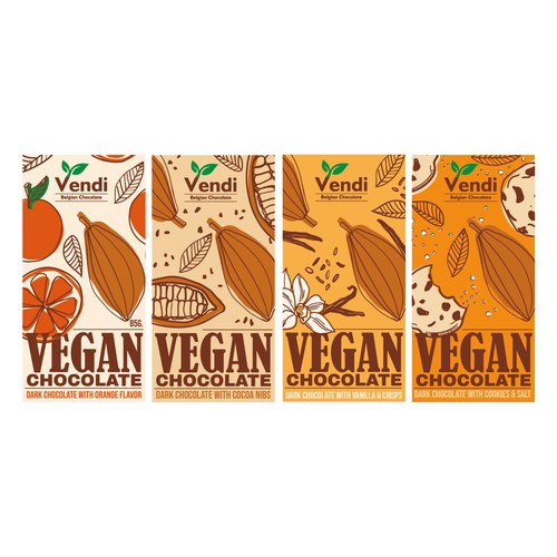 Vegan Chocolate Tablets Design by Fe Melo