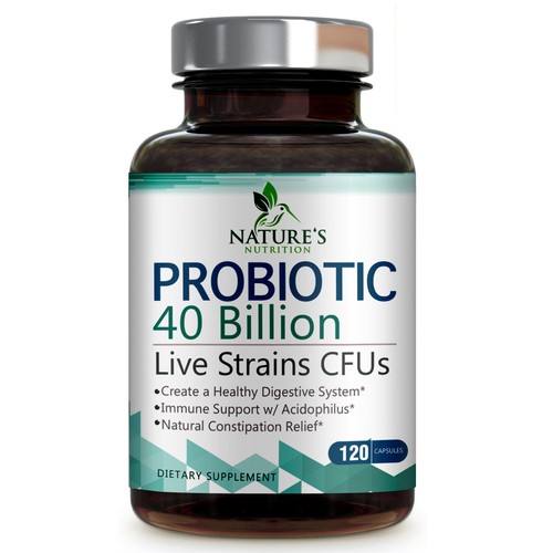 Nature's Nutrition Needs a "Beautiful Label" for our Probiotic Bottle. Design by agooshe
