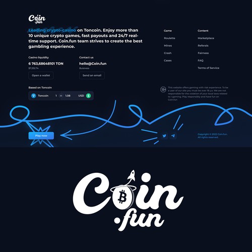 Coin.fun – Crypto Casino/Gambling Logo Design by DIAZ BROTHERS