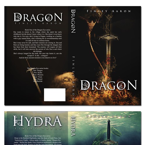 Book Covers for the first 3 books in my YA urban fantasy series, Dragon Eye—more books to come! Design réalisé par Bandrei